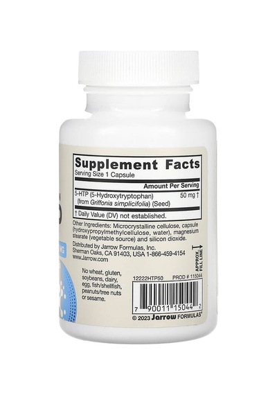 Jarrow Formulas, 5-htp, 50 Mg, 90 Veg Capsules