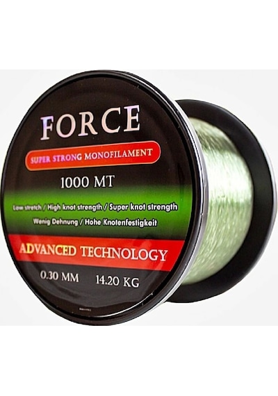 Force Super Strong 1000 Metre Yeşil Monoflament Misina 0,40mm - Standart