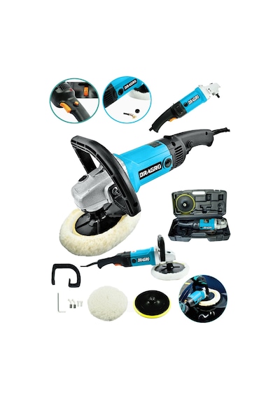 Dragro GRZ-plsj4200 Mavi 4200 W Bakir Sargili 6 Kademe Polisaj Makinasi Zımpara Makinası