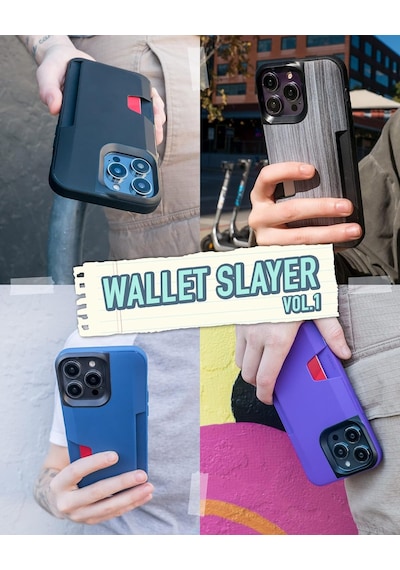 İphone 13 Pro Max Cüzdan Kılıf - Cüzdan Avcısı Cilt 1 İnce + Koruyucu Apple İphone 13 Pro Max İçin Kredi Kartı Tutacağı - Siyah Kravat İlişkisi