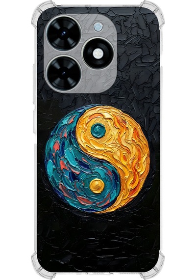 Tecno Spark 20c İle Uyumlu Köşe Korumalı Kılıf Metamorfoz Dualite Tasarımlı Uv Baskılı Şeffaf