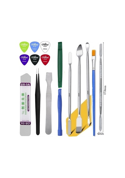 Çok Amaçlı Bilgisayar Tv Notebook Laptop Tablet Telefon Pc Metal Sökme Çubuk Spatula Pena Tamir Onarım Seti19