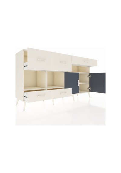 Hyperion Konsol 4 Raflı 5 Çekmeceli 2 Kapaklı 176x44x99 Aytaşı-antrasit/aytaşı Aytası/antrasıt - Aytası Hyperion Konsol 4 Raflı 5 Çekmeceli 2 Kapaklı 176x44x99 Aytaşı-antrasit/aytaşı Aytası/antrasıt - Aytası