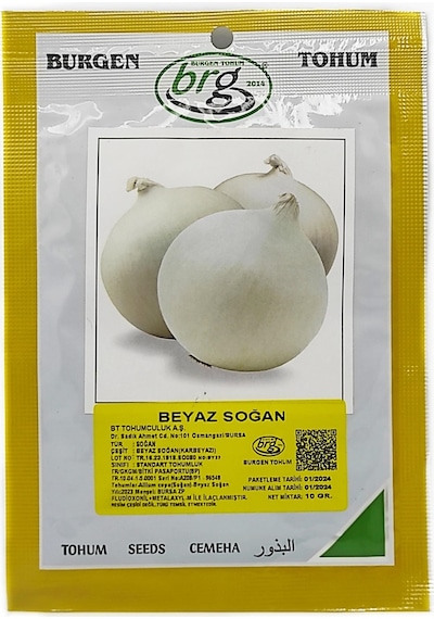 Bt Beyaz Soğan Tohumu 10 Gr Karbeyazı