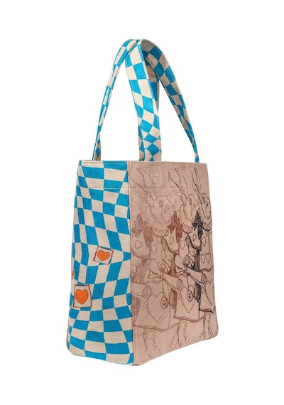 Dogo Kadın Vegan Kahverengi Large Tote Bag - Alice İn Nowhere Tasarım Multicolor