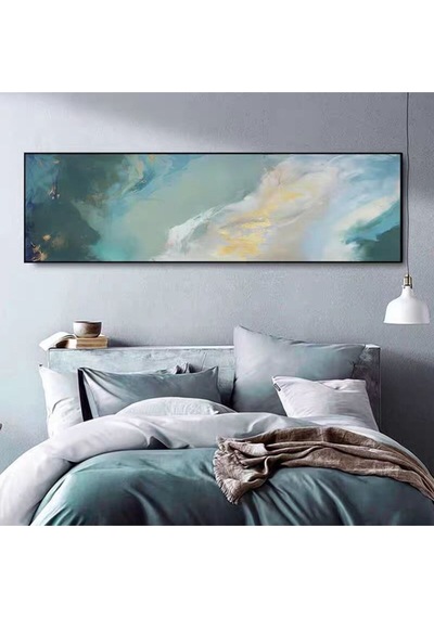 Soyut El Yapımı Yağlı Boya Tablo 135x59cm