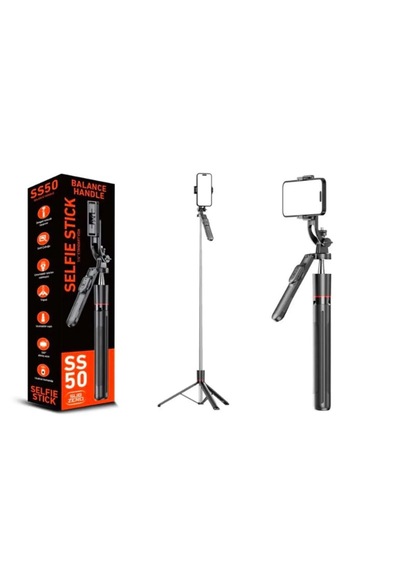 Subzero Ss50 Tripod/171cm Bluetooth Uzaktan Kumanda 360 Dönebilen Telefon Tutucu