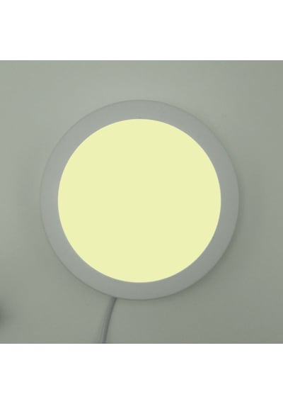 Yuvarlak Sıva Üstü Led Panel Armatür Trafolu Beyaz Gün 12/20/25W Beyaz