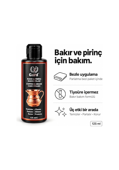 Gard Bakır Pirinç Cilası 125 ML