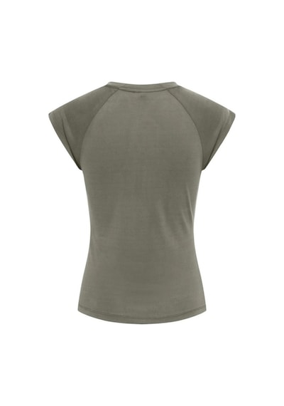 Only Onlhannah Slim Fit Bisiklet Yaka T Shirt Bayan T Shirt 15375055 Yeşil