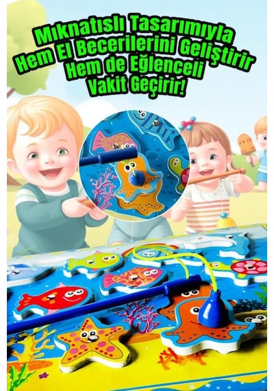 Mıknatıslı Balık Tutma Puzzle Oyunu
