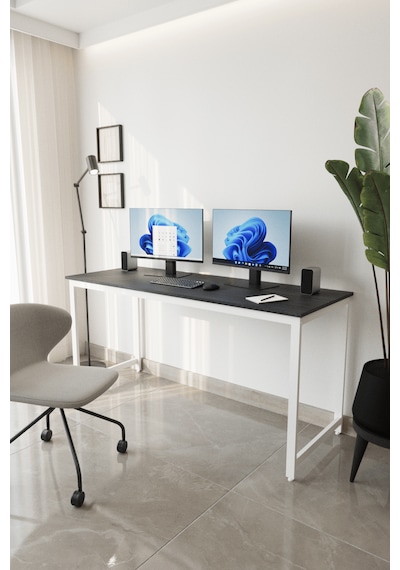 Siyah/beyaz 160x60 Çalışma Masası, Bilgisayar Masası, Ofis Masası, Metal Ayaklı Siyah Beyaz Siyah/beyaz 160x60 Çalışma Masası, Bilgisayar Masası, Ofis Masası, Metal Ayaklı Siyah Beyaz