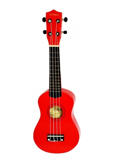 Andres Soprano Ukulele Kırmızı