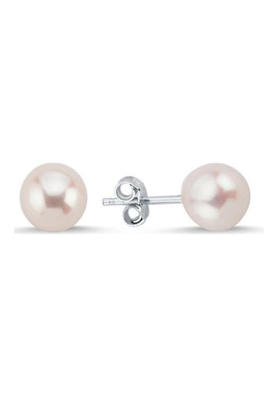 6,5 Mm Doğal İnci Top Küpe Beyaz Beyaz