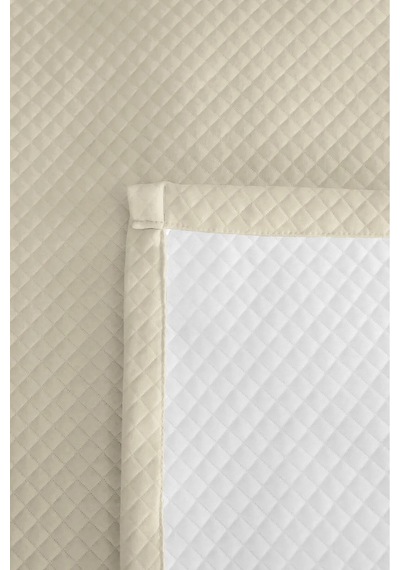 Krem Minimal Genç Odası Tek Kişilik Pike Takımı - Bej Kapitone 160x220 Cm Mevsimlik Yatak Örtüsü Sabahçı Dere Masalı