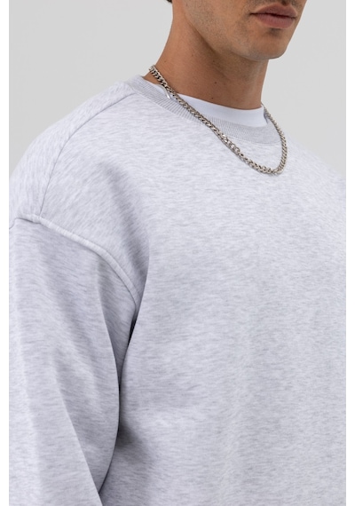 Vamos Basic Bisiklet Yaka Oversize Sweatshirt Çok Renkli