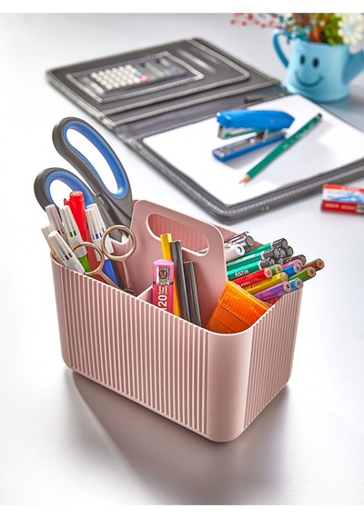 3 Bölmeli Tutmalı Düzenleyici Çok Amaçlı Organizer 16.5 X 10.5 Cm Plastik 10 X 15 Pembe Tr Diğer