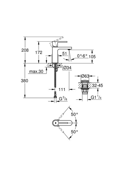 Grohe Grohe Plus Tek Kumandalı Lavabo Bataryası S-Boyut 33163003