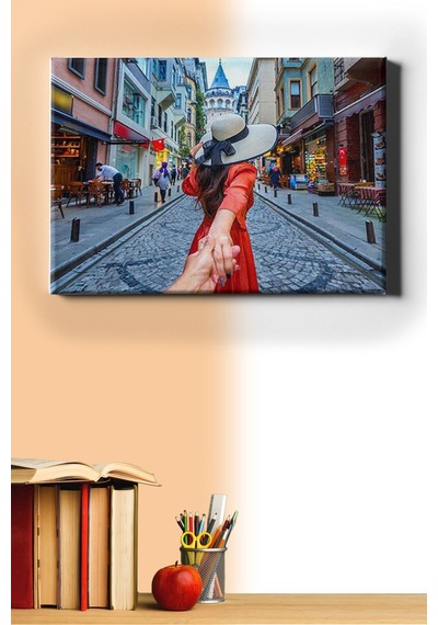 Webstyle Sayılarla Boyama Seti Kasnaklı Galata'da Gezinti 40 X 50 Cm