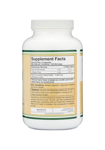 Double Wood Psyllium Husk 240 Capsul 1,500mg Per Serving Na...
