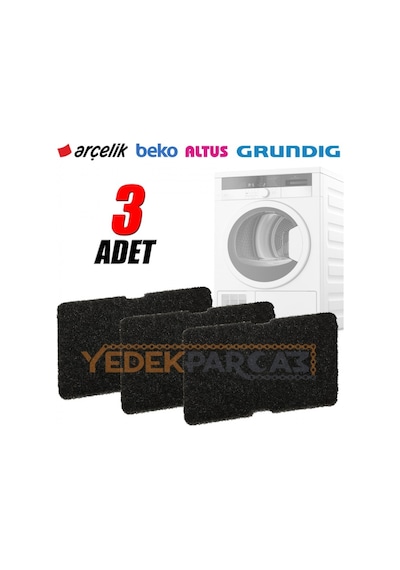 Beko Uyumlu D 90 Hp / D70 Kurutma Makinesi Sünger Filtre (3 Adet) - 443493960
