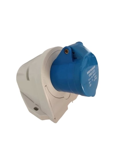 Metesan Cee Norm 3x16a Ip44 Duvar Prizi Eğik Gövde Vida Bağlantılı