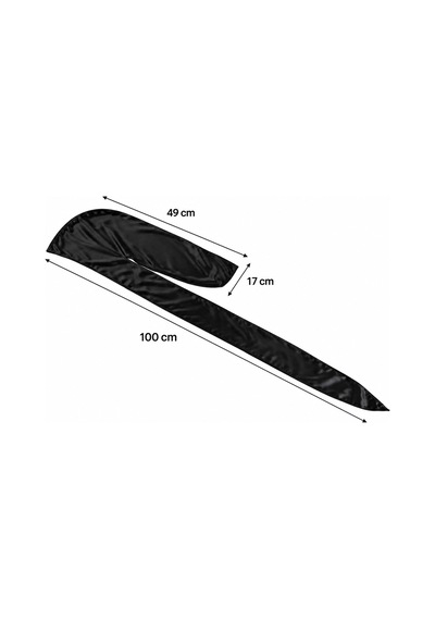 Siyah Durag Ayarlanabilir Premium Unisex Bandana Siyah Siyah