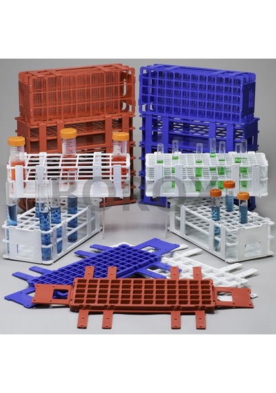 Deney Tüpü Standı 24 Tüplük 25 Mm- Plastik Mavi