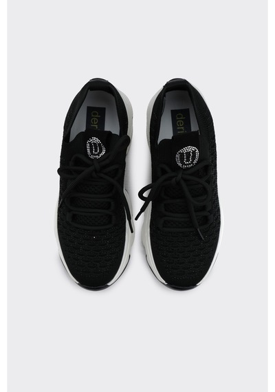 Derinet Comfort Taban Kadın Sneaker Siyah Siyah