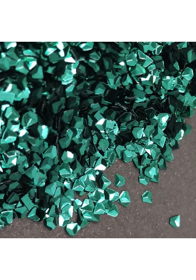 Glitter Epoksi Reçine Süsleme Pulu Üç Boyutlu Elmas Görünümlü Nail Art Makyaj Sim Zümrüt 100 Gr