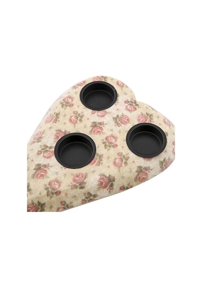 Vitale Şiva Çiçek Desenli Krem T-Light 19X4 CM Ak.Fq0008