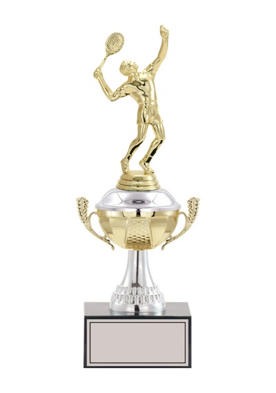 Odak Kupa - Figürlü Kupalar - Tenis Erkek Figürlü Kupalar Fg-046 C - 32 Cm Altın - Beyaz