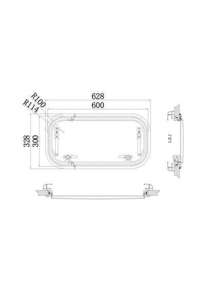 Babarvy Amortisörlü Cam - 90 Açılır 60x30