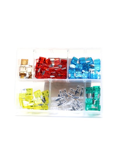 Karışık Üniversal Mini Bıçak Sigorta Plastik Kutulu 100'lü Paket Standart