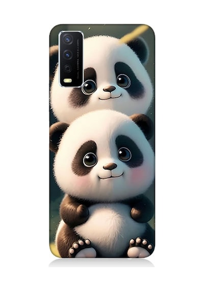 Vivo Y20 Uyumlu Silikon Kılıf Sevimli Yavru Pandalar