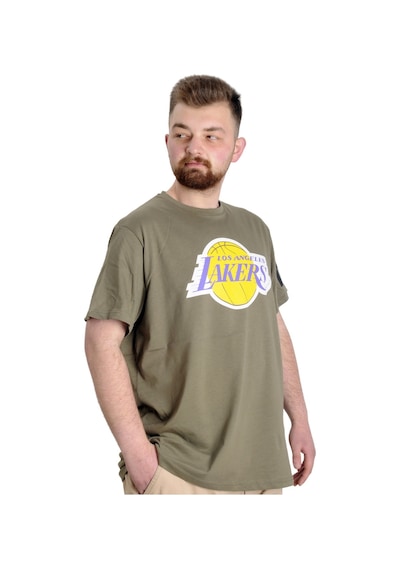 Mode Xl Büyük Beden Erkek T-Shirt Lakers 23156 Haki 001