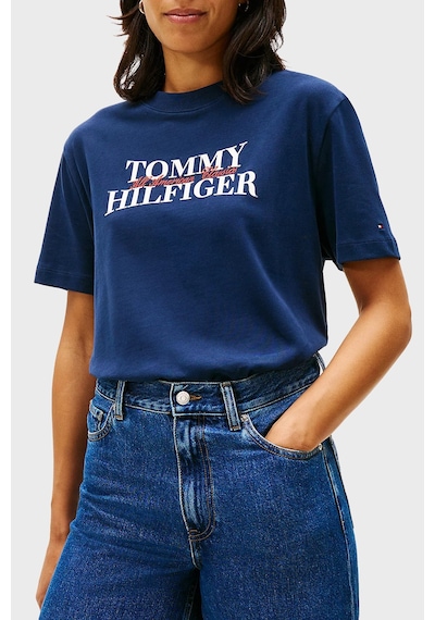 Tommy Hilfiger Pamuklu Relaxed Fit Bisiklet Yaka T Shirt T Shirt Ww0ww47884 C1g Lacivert