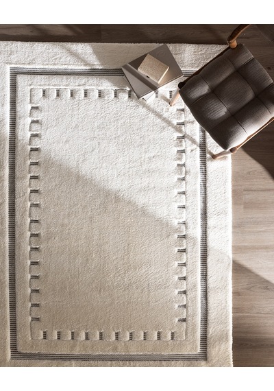 Madame Coco Fanette Halı - Krem - 80x150 Cm Ekru