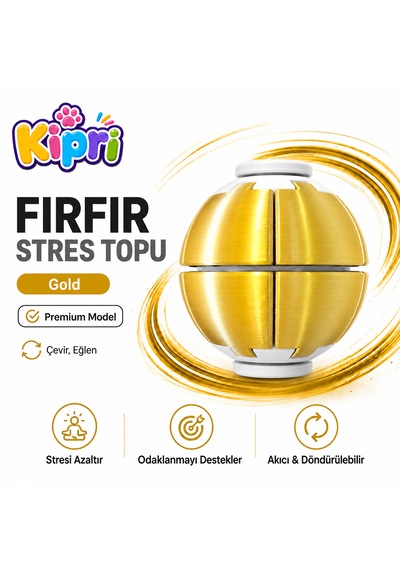 Spinner Ball Rulmanlı Fırfır Stres Topu Bas-çevir 3d Baskı Fidget Oyuncak Altın