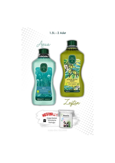 Ayvalık Zeytin Çiçeği Ve Aqua Sıvı Sabun 1.5l Ve Rosıe