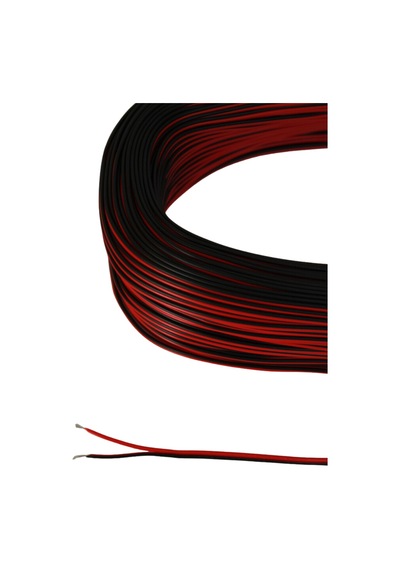 2 Pin Jst Elektrik Kablosu 2'li Şerit Led Kablo 2x0,22mm Kalaylı %100 Bakır Kordon Kablo 100m