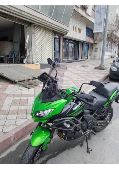 Zeus Motor 2015-2018 Kawasaki Versys 650 Kle Uyumlu Uzun Ön Cam Zeus Açık Füme