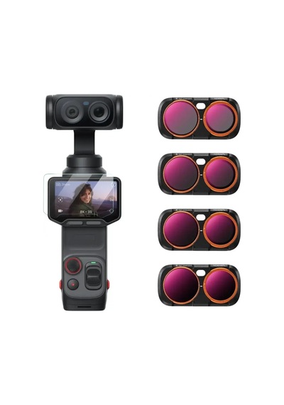 K&f Concept Insta360 Luna Ultra İçin 4 Parça Nd/pl Filtre Seti Nd8/pl, Nd16/pl, Nd32/pl, Nd64/pl