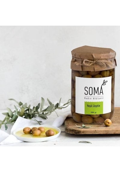 Yeşil Zeytin Boyasız Katkısız 500gr-2650