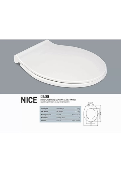 Nkp Nice Duroplast Yavaş Kapanan Klozet Kapağı - Nkp0400