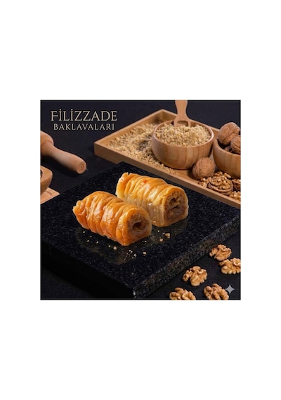 Özel Bol Cevizli Burma Baklava Geleneksel Sunum Tepsisi İle 2.5 - 3 Kg El Açması Lezzet