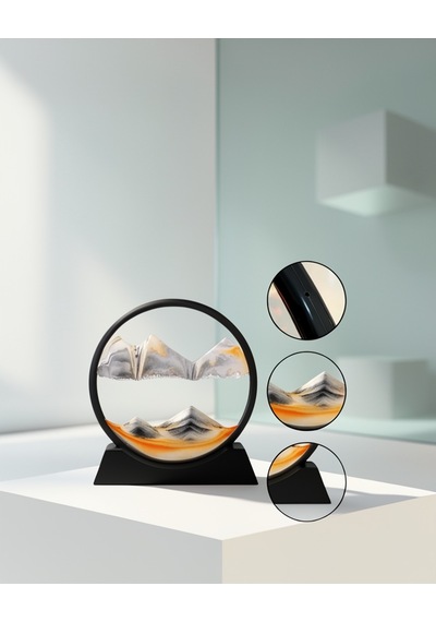 3d Dinamik Kum Tablosu Dönüştükçe Yenilenen Dekoratif Manzara