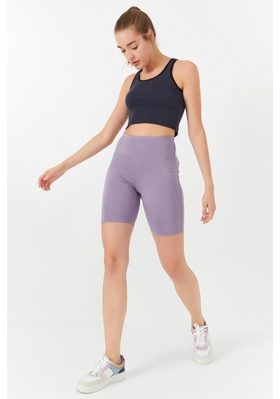 Tommy Life Antrasit Basic Sıfır Kol Dar Kalıp U Yaka Kadın Crop Top Atlet - 97162 Antrasit