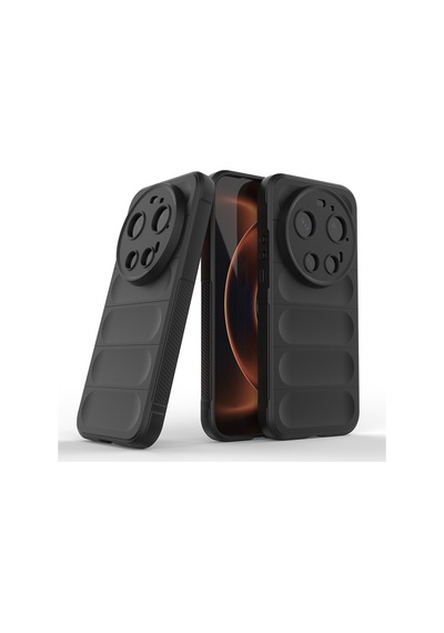 Xiaomi 17 Ultra Kılıf Esnek Tpu Oyuklu Arka Yüzey Tasarımlı Zore Etnik Silikon Kapak Siyah