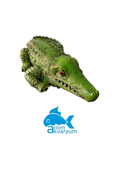 Premium Timsah Akvaryum Dekoru Büyük Boy